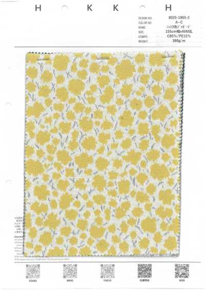 8025-1865-2 Knit Three-Color Jacquard Dense Small Floral