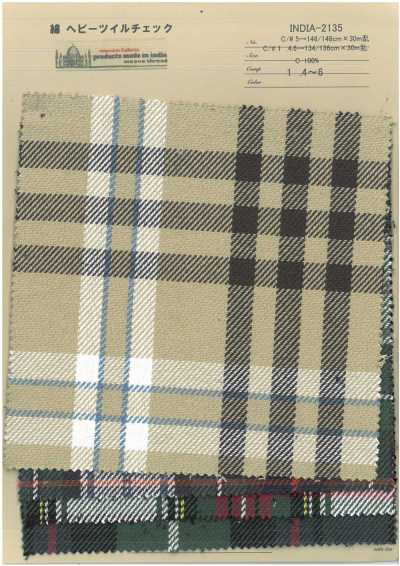 INDIA-2135 Cotton Heavy Twill Check