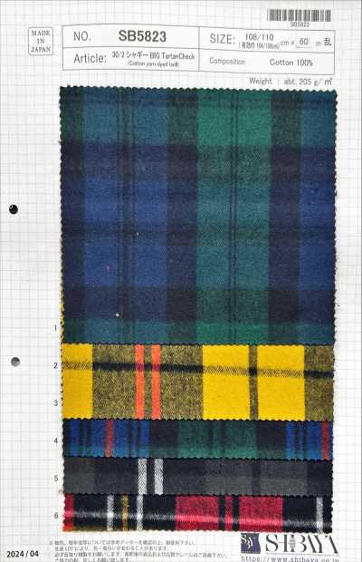 SB5823 30/2 Shaggy Tartan Big Tartan Check