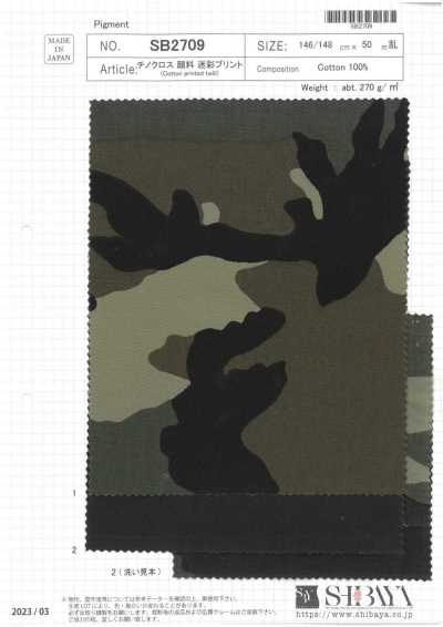 SB2709 Chino Cloth Pigment Camouflage Print