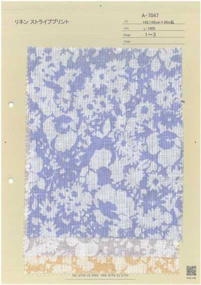 A-7047 Linen Stripe Print
