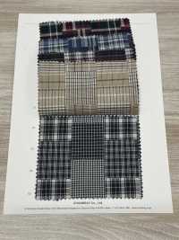 3SG036 Random Patchwork Plaid Fabric[Textile / Fabric] Chambray Sub Photo