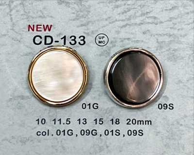 Metal Button, Shank Back, Rimmed