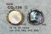 CD-136 Metal Buttons, Back Foot, Edge