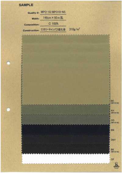 MPO-10 Sulfur-Dyed Military Canvas