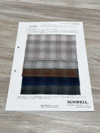 35514 Cotton/Silk Boulette Noil Lawn Ombre Check[Textile / Fabric] SUNWELL Sub Photo