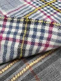 14416 Fuwa. Cotton Shirring Herringbone Mohair Yarn Check[Textile / Fabric] SUNWELL Sub Photo