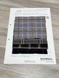 14416 Fuwa. Cotton Shirring Herringbone Mohair Yarn Check[Textile / Fabric] SUNWELL Sub Photo