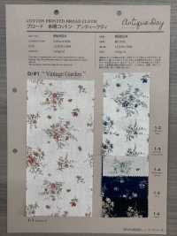 850524 SEVENBERRY® Unbleached Broadcloth Cotton Antique Day Vintage Garden[Textile / Fabric] VANCET Sub Photo