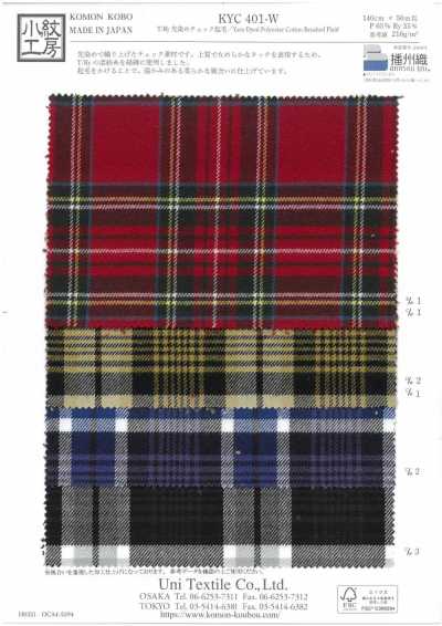 KYC401-W-D2 T/Ry Yarn Dyed Check Brushed
