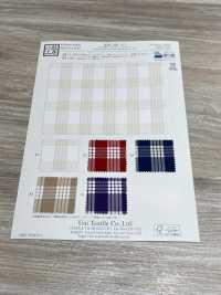 KYC421-D1 T/C Yarn Dyed Paraca Check Gold Care[Textile / Fabric] Uni Textile(Komon Studio) Sub Photo