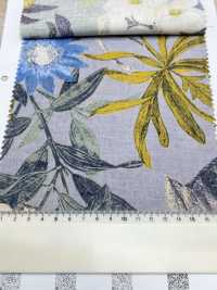 1026-705-1 Linen Loomstate With Etched Flowers[Textile / Fabric] HOKKOH Sub Photo