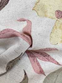 1026-705-1 Linen Loomstate With Etched Flowers[Textile / Fabric] HOKKOH Sub Photo