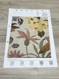 1026-705-1 Linen Loomstate With Etched Flowers[Textile / Fabric] HOKKOH Sub Photo