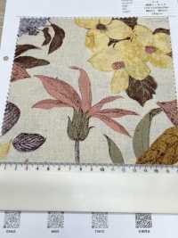 1026-705-1 Linen Loomstate With Etched Flowers[Textile / Fabric] HOKKOH Sub Photo
