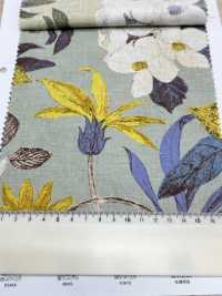 1026-705-1 Linen Loomstate With Etched Flowers[Textile / Fabric] HOKKOH Sub Photo