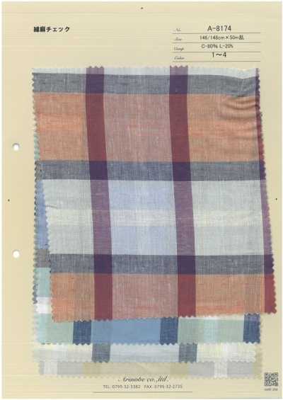 A-8174 Cotton Linen Check