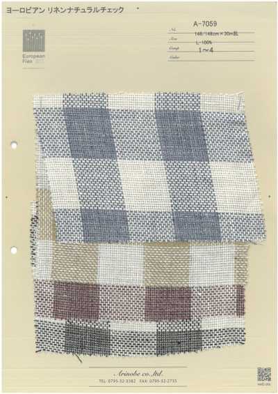 European Linen Natural Check