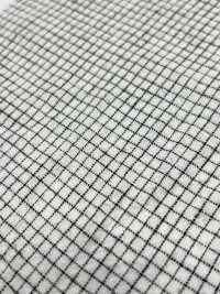 HK800 Niigata Cotton Linen Pin Check, Enshu Nada (White X Black)[Textile / Fabric] KOYAMA Sub Photo