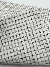 HK800 Niigata Cotton Linen Pin Check, Enshu Nada (White X Black)[Textile / Fabric] KOYAMA Sub Photo