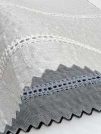 8026-865-1 Miracle Wave On Embroidered Stripes[Textile / Fabric] HOKKOH Sub Photo