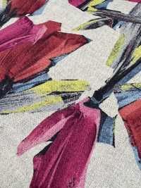 8026-790-3 Linen Loomstate With Floral Pattern[Textile / Fabric] HOKKOH Sub Photo