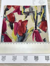 8026-790-3 Linen Loomstate With Floral Pattern[Textile / Fabric] HOKKOH Sub Photo