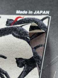 KTS7103 Linen Loomstate Cat Seigaiha Print[Textile / Fabric] Sub Photo