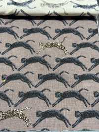 KTS7103 Linen Loomstate Cat Seigaiha Print[Textile / Fabric] Sub Photo