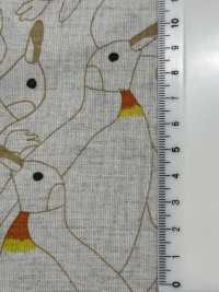 KTS7116 Linen Loomstate With Dense Penguin Print[Textile / Fabric] Sub Photo
