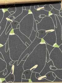 KTS7116 Linen Loomstate With Dense Penguin Print[Textile / Fabric] Sub Photo