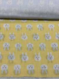 KTS3217 Double Gauze Rabbit Print[Textile / Fabric] Sub Photo