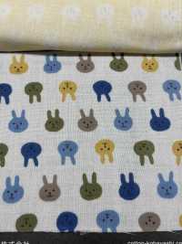 KTS3217 Double Gauze Rabbit Print[Textile / Fabric] Sub Photo