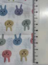 KTS3217 Double Gauze Rabbit Print[Textile / Fabric] Sub Photo