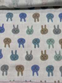 KTS3217 Double Gauze Rabbit Print[Textile / Fabric] Sub Photo