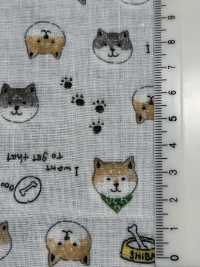 KTS6485 Double Gauze Shiba Inu Print[Textile / Fabric] Sub Photo