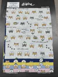 KTS6485 Double Gauze Shiba Inu Print[Textile / Fabric] Sub Photo