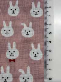 KTS7074 Double Gauze Bow Tie Rabbit Print[Textile / Fabric] Sub Photo