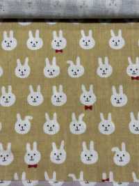 KTS7074 Double Gauze Bow Tie Rabbit Print[Textile / Fabric] Sub Photo