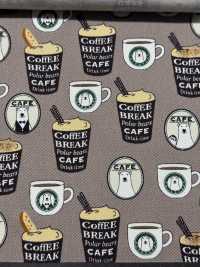 KTS7066 Twill Barista Bear Print[Textile / Fabric] Sub Photo
