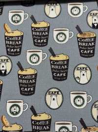 KTS7066 Twill Barista Bear Print[Textile / Fabric] Sub Photo