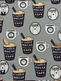 KTS7066 Twill Barista Bear Print[Textile / Fabric] Sub Photo