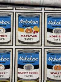 KTS7085 Cotton Canvas Cat Food Print[Textile / Fabric] Sub Photo