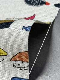 KTS6601 Linen Canvas Sushi Cat Print[Textile / Fabric] Sub Photo