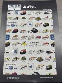 KTS6601 Linen Canvas Sushi Cat Print[Textile / Fabric] Sub Photo