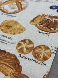 KTS6817 Linen Linen Canvas Bread Sweets Print[Textile / Fabric] Sub Photo