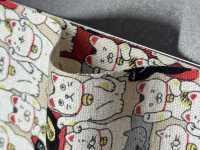 KTS7106 Linen Canvas Lucky Cat Print[Textile / Fabric] Sub Photo