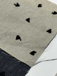 ON43697NA Linen Linen Denim-like Embroidery 4 Inch (Natural Color)[Textile / Fabric] Oharayaseni Sub Photo