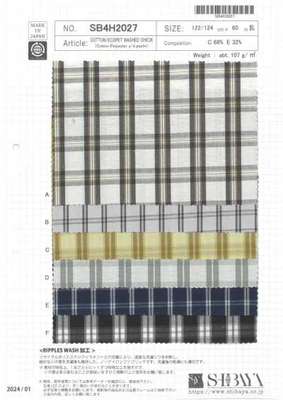 SB4H2027 Cotton & ECOPET Wash Check
