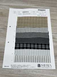 SBW3572 Shirring Check And Stripes[Textile / Fabric] SHIBAYA Sub Photo